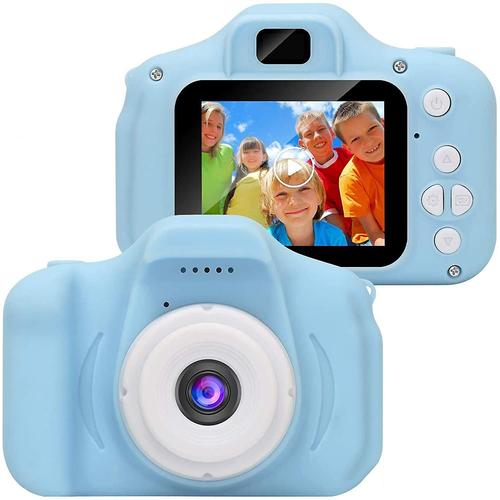 Bran Mini appareil photo numérique rechargeable pour enfants - Bleu