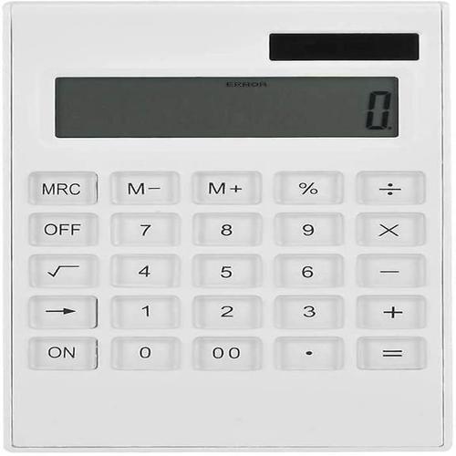 Calculatrice de bureau électronique solaire à 12 chiffres au design élégant et fin.