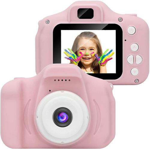 Bran Mini appareil photo numérique rechargeable pour enfants - Rosa