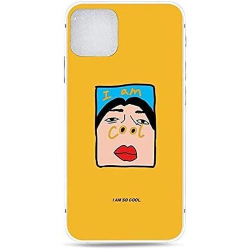 Coque Pour Iphone 13 Mini Noir Silicone Motif Drôle Créatif Antichoc Tpu Étui Anti Choc Transparente Bumper Kawaii Mat Case Cover One Piece Housse - Visage