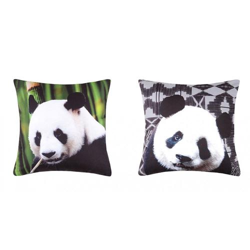 Coussin Garni - 40 X 40 Cm - Panda - Deux Modèles