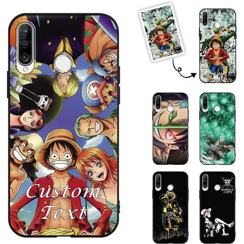 Coque Personnalisable Pour Huawei P30 Lite(New Edition)/Nova 4e 6.15'' Anime Monkey D Luffy Gear 5 Nika Zoro Ace Chopper Sanji Manga Dessin Motif Personnalisée Housse Étuis Photo Texte Custom Case