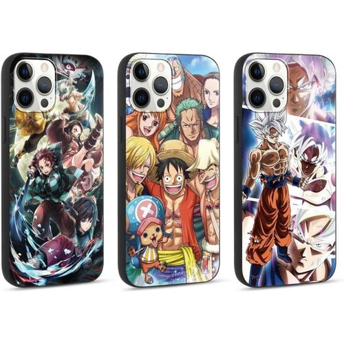 3 Pièces Coque Pour Xiaomi Redmi Note 13 Pro+ 5g/13 Pro Plus 6.67'', Anime Luffy Gear 5 Nika Zoro Demon Slayer Tanjirou Nezuko Manga Protective Housse Étui Tpu Cartoon Case Pour Femme Garçon, 2