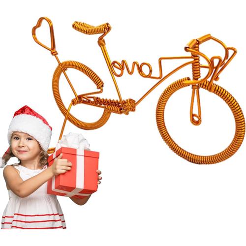 Modèle de vélo en métal, Ornement de modèle de vélo - Modèle de vélo d'amour Miniature en Aluminium | Décor de Bureau de Figurines de Collection rétro, décor de vélo pour Collection et