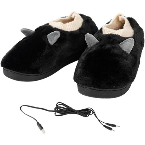 Chaussons électriques - Chaussure en peluche chauffante électrique | Bottes chauffantes, chauffe-pieds, pantoufles micro-ondes, chaussures chauffantes pour hommes pour soulager la raideur