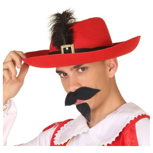 Chapeau De Mousquetier Rouge (Taille Unique Adulte)