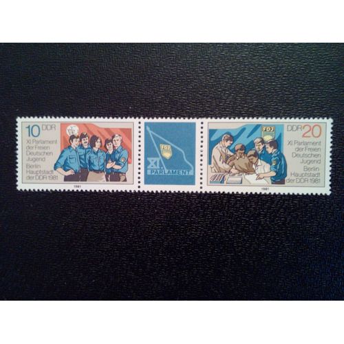 Timbre Allemagne -Rda - Ddr Yt 2265a Parlement Des Jeunes 1981