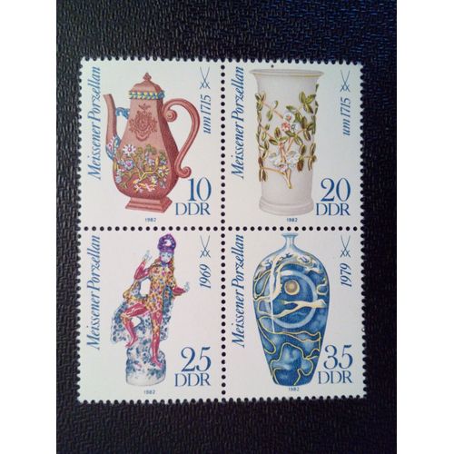 Timbre Allemagne -Rda - Ddr Yt 2322-2325 Séries: 300ème Anniversaire De Johann Friedrich Böttger 1982