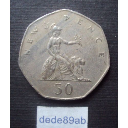 Royaume-Uni . Pièce De 50 New Pence 1981 . Elizabeth I I .