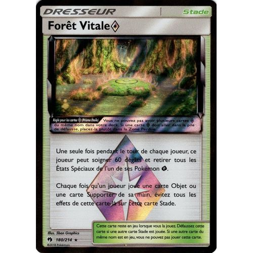 Carte Francaise Dresseur Forêt Vitale 180/214 Tonnerre Perdu Pokemon