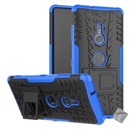 Housse Etui Coque Rigide Anti Choc Pour Sony Xperia Xz3 + Film Ecran - Bleu
