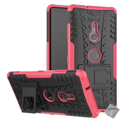 Housse Etui Coque Rigide Anti Choc Pour Sony Xperia Xz3 + Film Ecran - Rose
