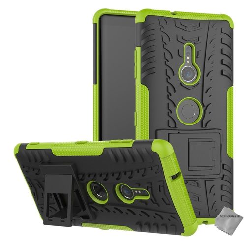 Housse Etui Coque Rigide Anti Choc Pour Sony Xperia Xz3 + Film Ecran - Vert