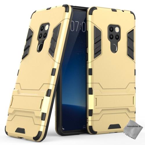 Housse Etui Coque Rigide Anti Choc Pour Huawei Mate 20 + Verre Trempe - Or