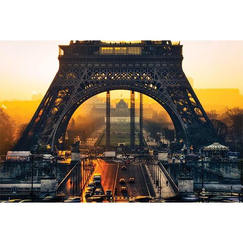 Tour Eiffel - Couché De Soleil - 61x91,5cm - Affiche / Poster Envoi En Tube