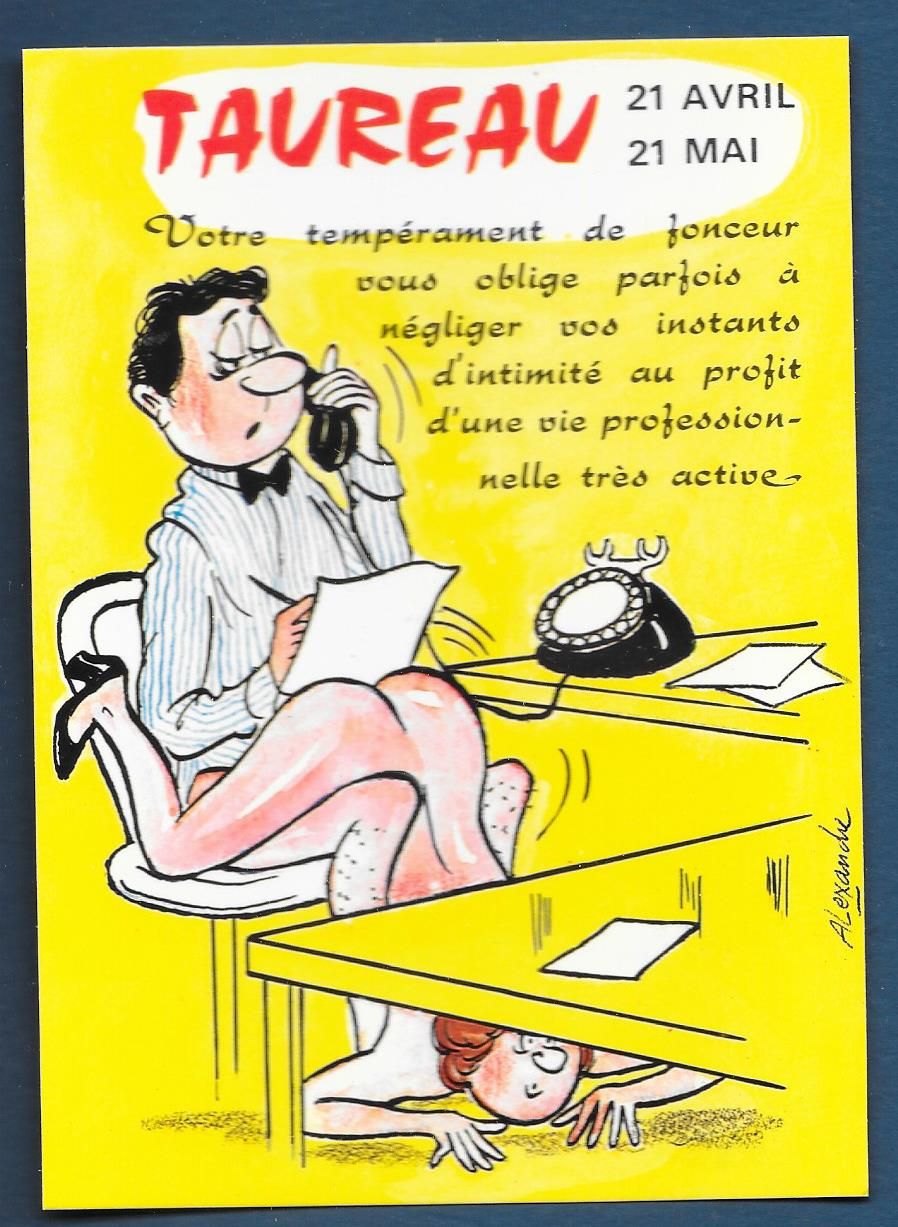 Cpm Humour Signe Du Zodiaque Taureau Femme Nue 21 Avril 21 Mai Illustrateur Alexandre Rakuten