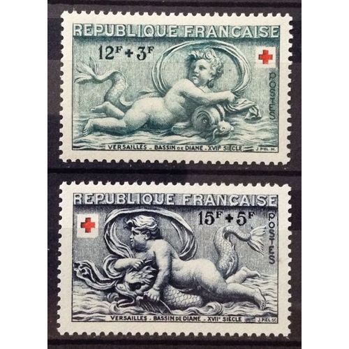 Série Croix Rouge 1952 (Bassin De Diane) - N° 937-938 Neufs** Luxe (= Sans Trace De Charnière) - Cote 12,00 - France Année 1952 - N22529