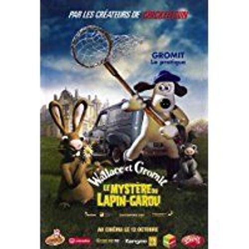 Wallace Et Gromit : Le Mystère Du Lapin-Garou - 2005 - Nick Park - 116x158cm - Affiche Cinéma Originale - Envoi Plié