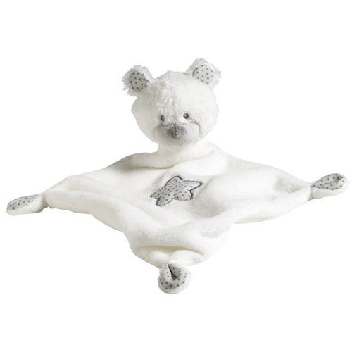 Doudou Ours Sauthon Mouchoir Blanc Etoile Celeste