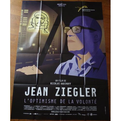 Jean Ziegler, L'optimiste De La Volonté De Nicolas Wadimoff Avec Jean Ziegler - Affiche Originale De Cinéma Format 120 Cm X 160 Cm