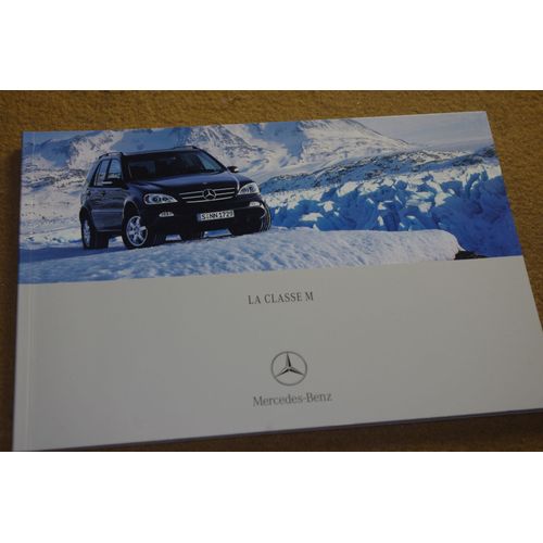 Mercedes Classe M 4x4 Ml 270 400 320 500 55/Amg Dépliant Publicitaire 60 Pages Edition 2001 Environ