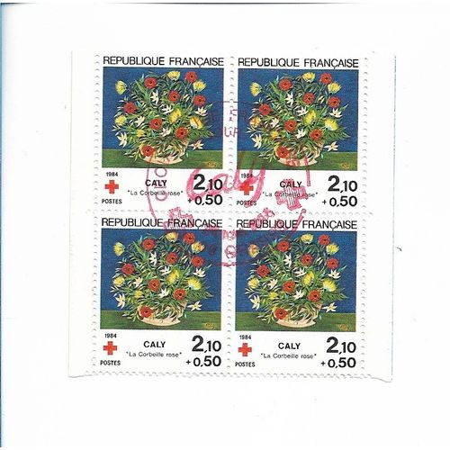 4 Timbres Oblitérés 1er Jour Croix Rouge Française