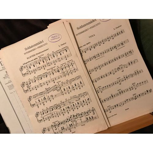 Léon Gautier Soldatenmädel Intermezzo Pièce Orchestre Salon Matériel Schott