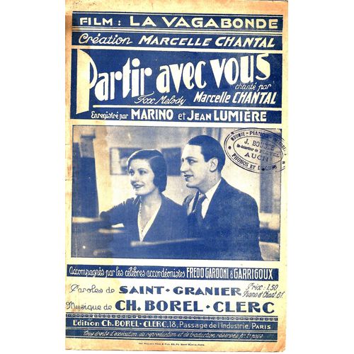 Partir Avec Vous. Jean Lumière. A 37