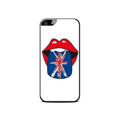 Coque Iphone 4 4s Bouche Drapeau D'angleterre Silicone Rigide (Tpu)