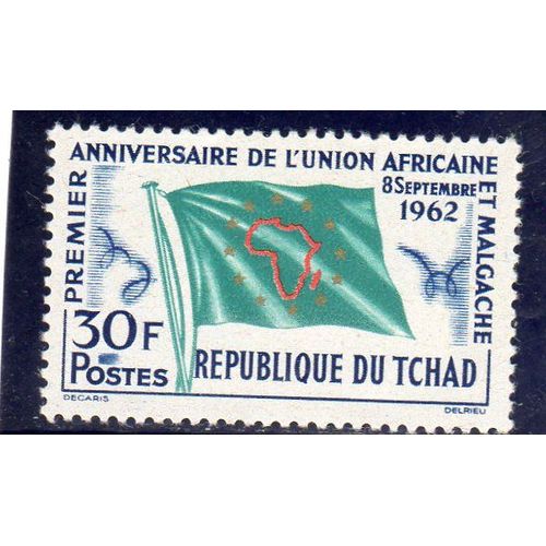 Timbre-Poste Du Tchad (Anniversaire De LUnion Africaine Et Malgache)