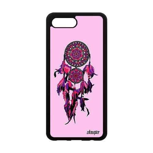 Coque Honor 10 Silicone Attrape Reve Fille Rose Plume Mobile Portable Enfant Alu