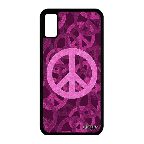 Coque Silicone Iphone Xs Peace And Love Image & Reggae Symbole Rose Ragga