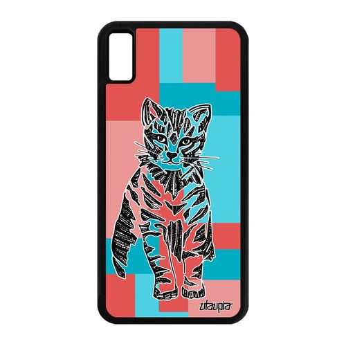 Coque Pour Iphone Xs Max Silicone Chat Petit Telephone Homme Dessin Rose A