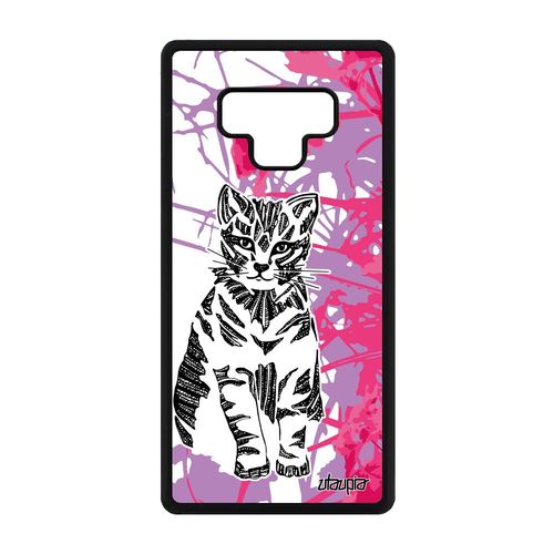Coque Samsung Note 9 Silicone Chat Azteque Graphique Rose Minou Animal De Samsung Galaxy Note 9