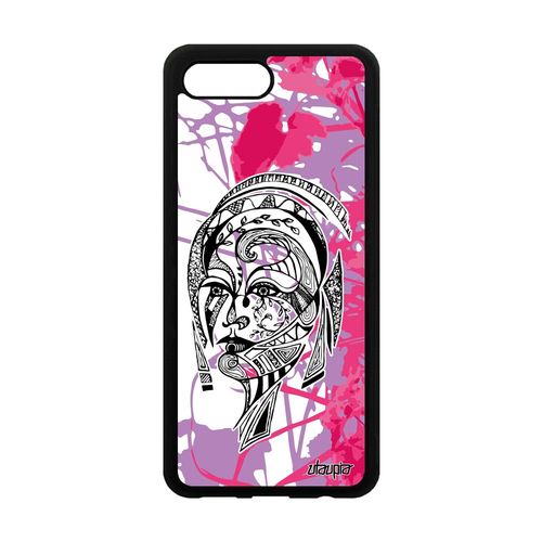 Coque Honor 10 Silicone Femme Jolie Tribal Rose Feuilles Mobile A Made In France