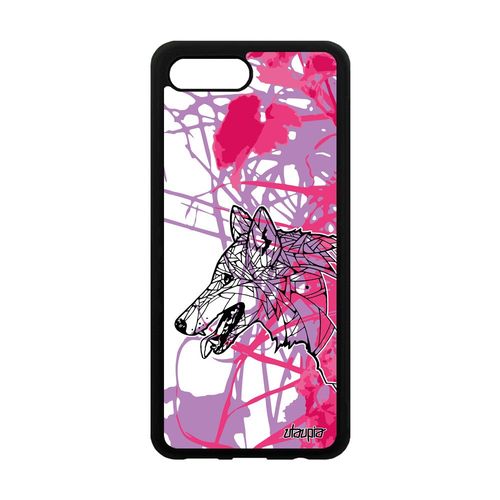 Coque Honor 10 Silicone Loup Rose Ethnique Feuilles Tpu Nature Cover Fleur Etui