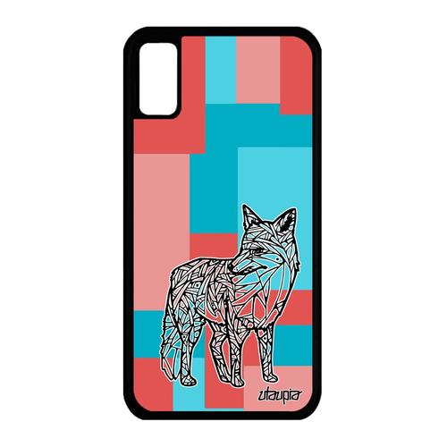 Coque Renard Apple Iphone Xs Silicone Azteque Personnalisé Femme Rusé De