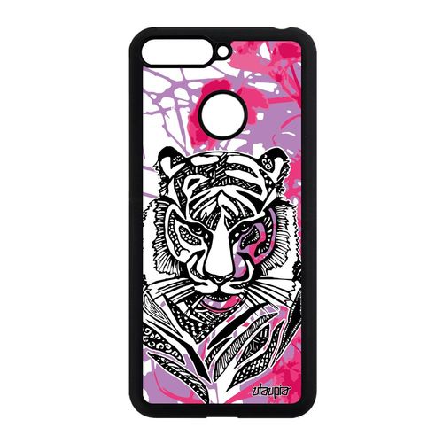 Coque Silicone Tigre Pour Honor 7a Etui Jungle Rose Fantaisie Animal Mobile Case
