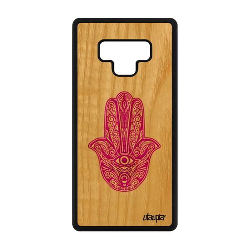 Coque En Bois Pour Galaxy Note 9 Silicone Main De Fatma Mobile Rose Il Samsung Galaxy Note 9