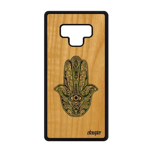 Coque Pour Note 9 Bois Silicone Main De Fatma Vert De Protection Samsung Galaxy Note 9