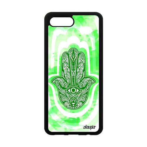 Coque Honor 10 Silicone Main De Fatma Vert Fatima Rigide Talisman Il Col-L29 En