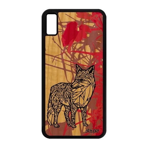 Coque Bois Pour Iphone Xs Max Silicone Renard Portable Azteque Coloré Rose Iphone Xs Max