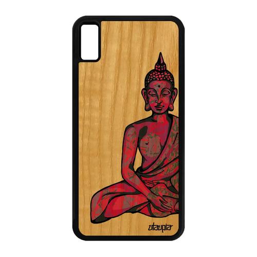 Coque Bois Bouddha Pour Iphone Xs Max Silicone Assis Tpu Soleil 512 Go Zen Iphone Xs Max