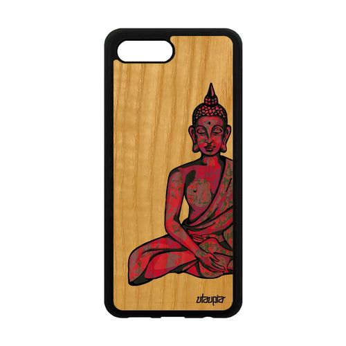 Coque Bouddha Rigide Honor 10 Bois Silicone Zen Soleil Case Rose Hindou Tibet De
