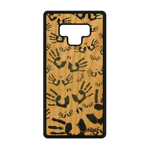 Coque Note 9 En Bois Silicone Empreinte Main Trace De Gris Design Samsung Galaxy Note 9
