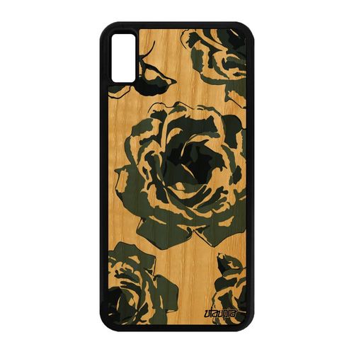 Coque Silicone Rose Fleur Pour Iphone Xs Max Bois Floral Telephone Bumper Iphone Xs Max