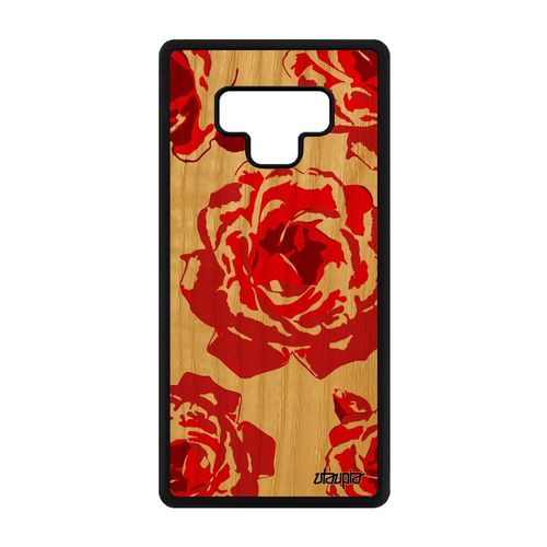 Coque Note 9 Bois Silicone Rose Fleur Love Mariage Personnalisé A Samsung Galaxy Note 9