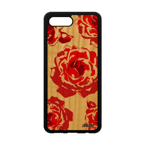 Coque Bois Rose Fleur Honor 10 Silicone Love Mariage 4g Amour Romantique Etui De