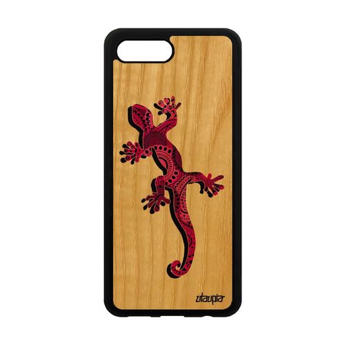 Coque Silicone Honor 10 Bois Salamandre Telephone Esprit Du Feu Mobile Gel Rose