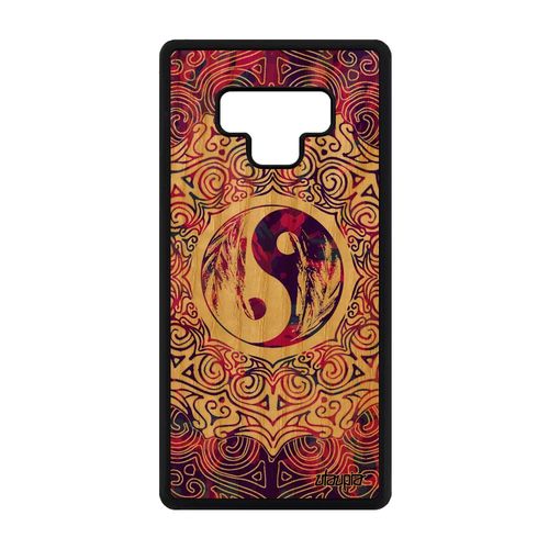 Coque Galaxy Note 9 En Bois Silicone Yin Et Yang Rose Telephone Tatouage Samsung Galaxy Note 9